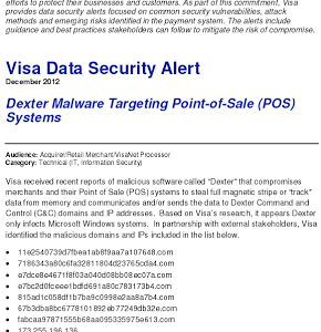 Point-of-Sale Malware: Infostealer.Dexter